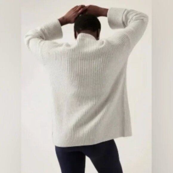 Large - ATHLETA Cashmere Wool Azalea Sweater Oversized Black NEW no tag $249 - Picture 6 of 8